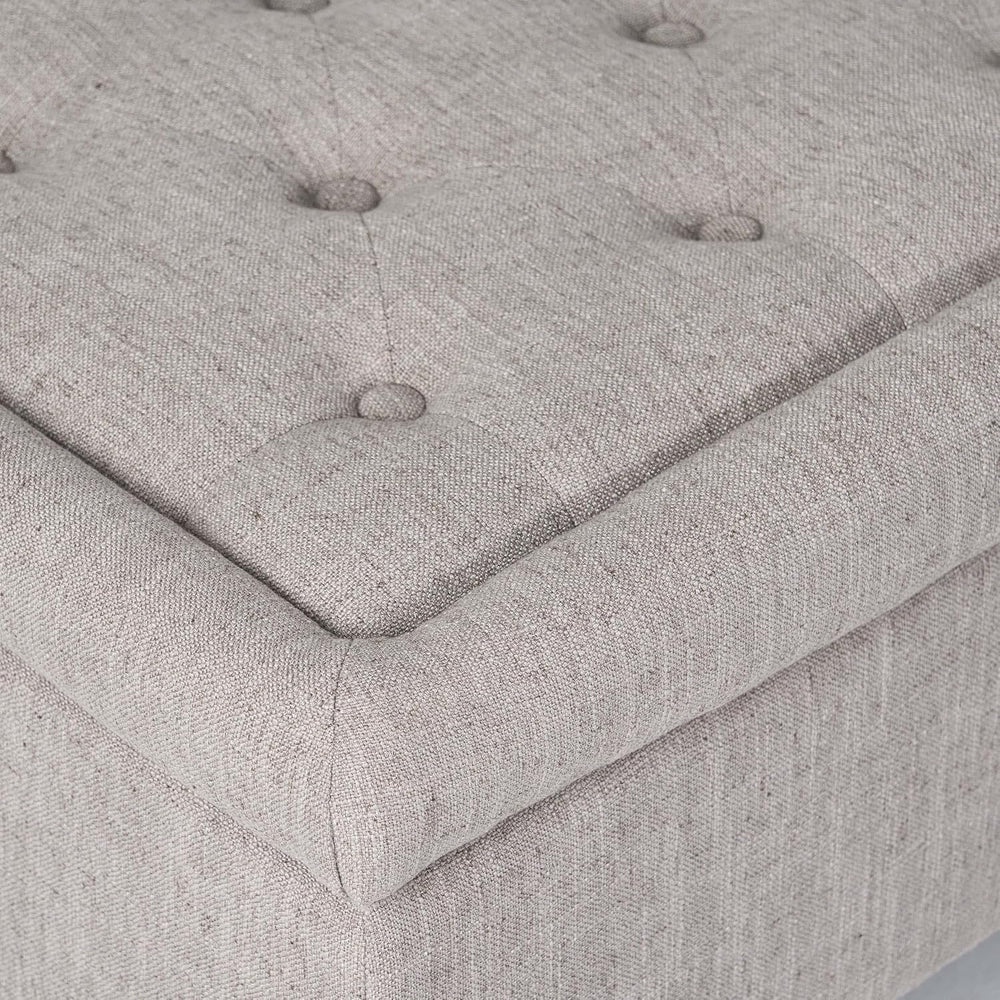 Storage Ottoman Bench, 40 Inch Tufted Ottoman with Storage Compartment and So...
