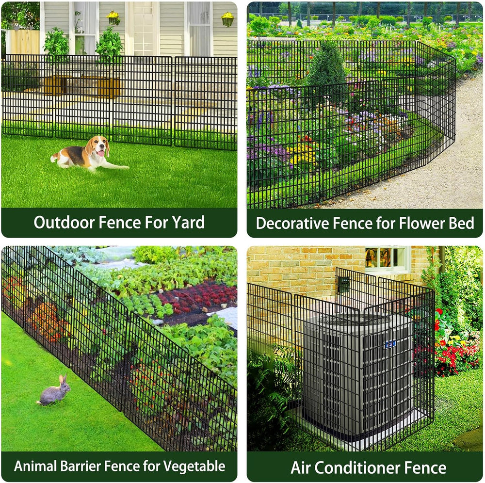 ULIOK 10 Panels No Dig Decorative Garden Fences, Dog Fence Outdoor for Yard, ...