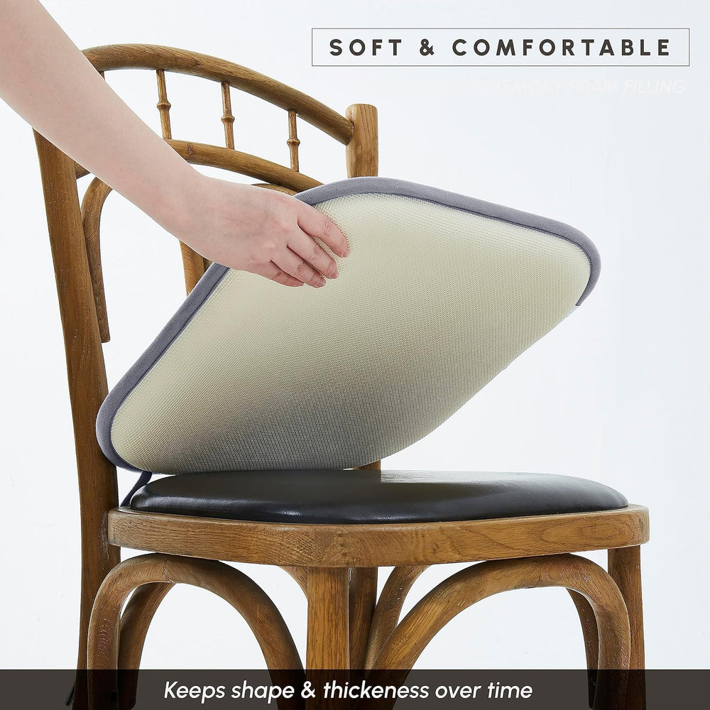 Elegant Comfort Chair Cushion Covers with Ties and Non Skid Rubber Backing-Th...