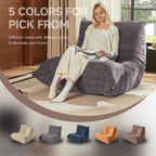 Bean Bag Chair for Adults,Bean Bag Chairs with High Density Comfortable Memory Foam,Giant Lazy Sofo Fireside Bean Bag Chair, for Living Room, Bedroom, Reading & TV (Grey)