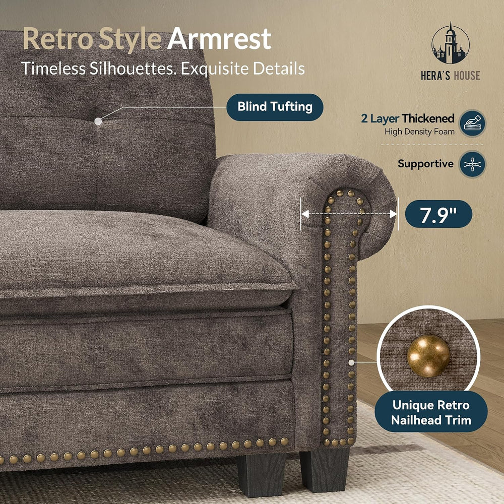 HERA'S HOUSE 150" Oversized U Shaped Modular Sectional Couch Living ...