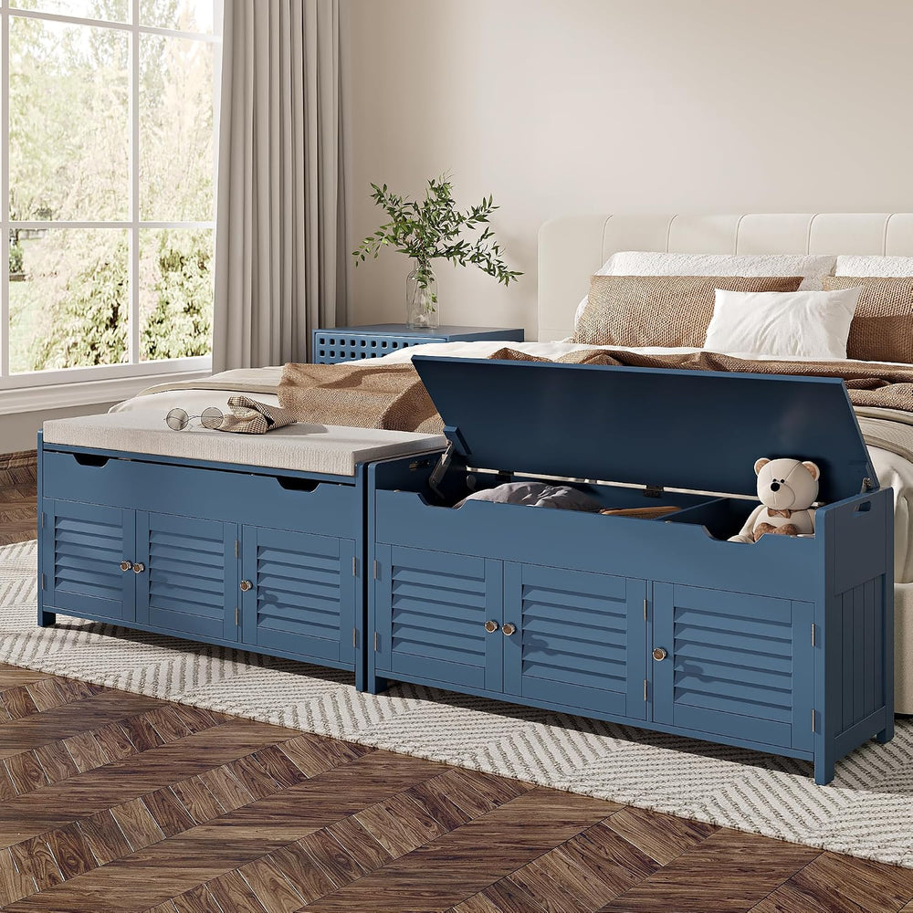 ChooChoo 41.3" Shoe Storage Bench with Lift Top Storage, Entryway Bench ...