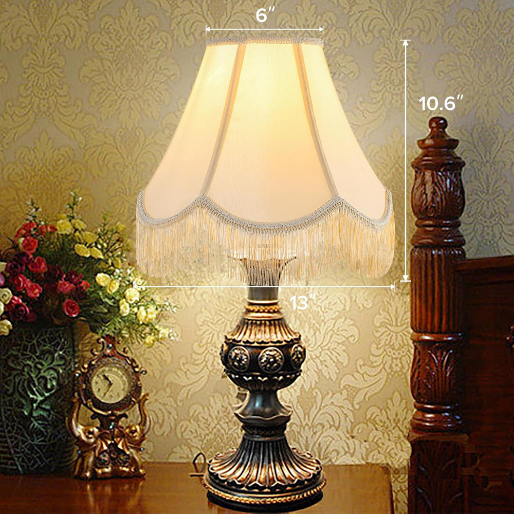 GO&SO Lamp Shade Set of 2,6" x 13" x 10.6",Yellowish Beige...