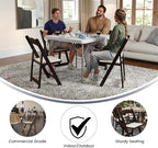 Flash Furniture 2 Pack HERCULES Series Fruitwood Wood Folding Chair with Vinyl Padded Seat