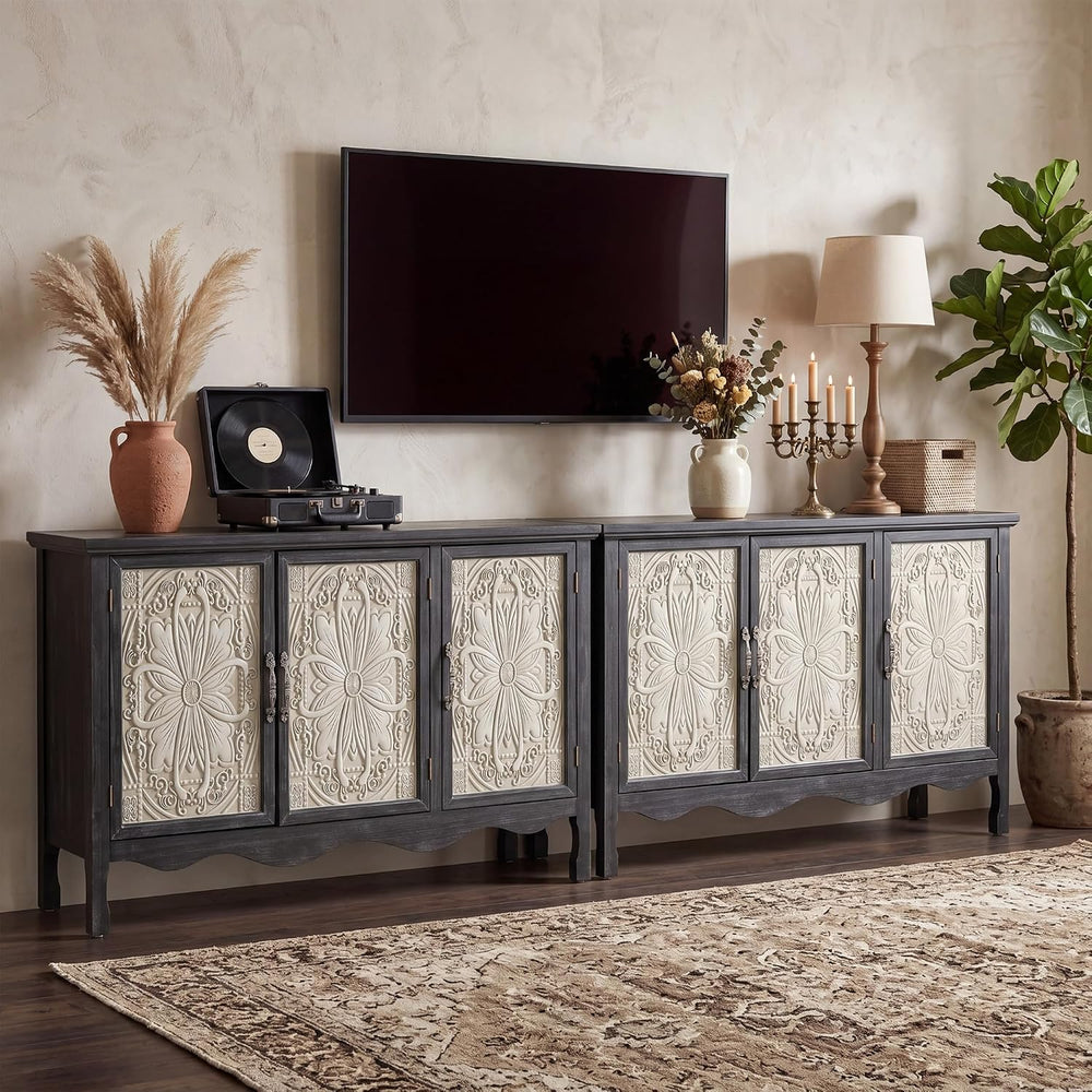 FansaFurn Buffet Sideboard with Storage Set of 2, 31'' Farmhouse Side...