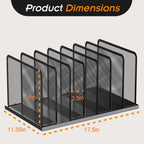 Kuntine.B Desk File Organizer 7 Upright Mesh Desktop Organizer File Sorter Office Organization File Holder for Home, Office & Classroom