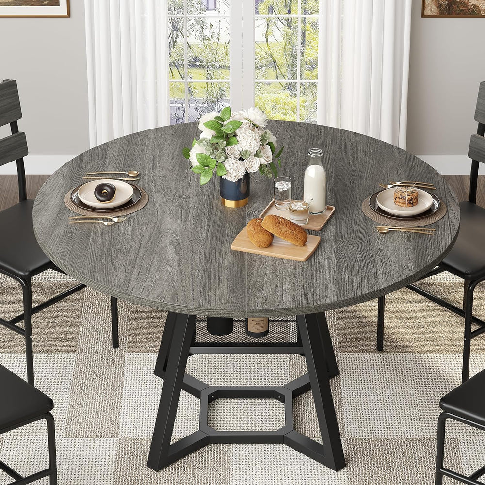 knoworld 47" Round Dining Table for 4, Kitchen Tables Dining Room Circle...