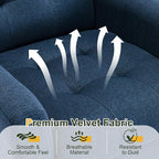 NicBex Modern Accent Chair for Living Room Upholstered Foam Filled Living Room Chairs with Metal Legs Linen Cozy Lounge Armchair for Living Room Bedroom,Blue
