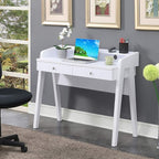 Convenience Concepts Newport Deluxe 2 Drawer Desk, White