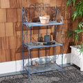 Safavieh Outdoor Collection Torus Antique Blue 3-Tier Shelf (Fully Assembled)