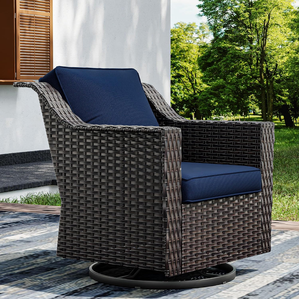 Joyside Outdoor Swivel Chair, Patio Swivel Chairs with Wide Armrest and Thick...