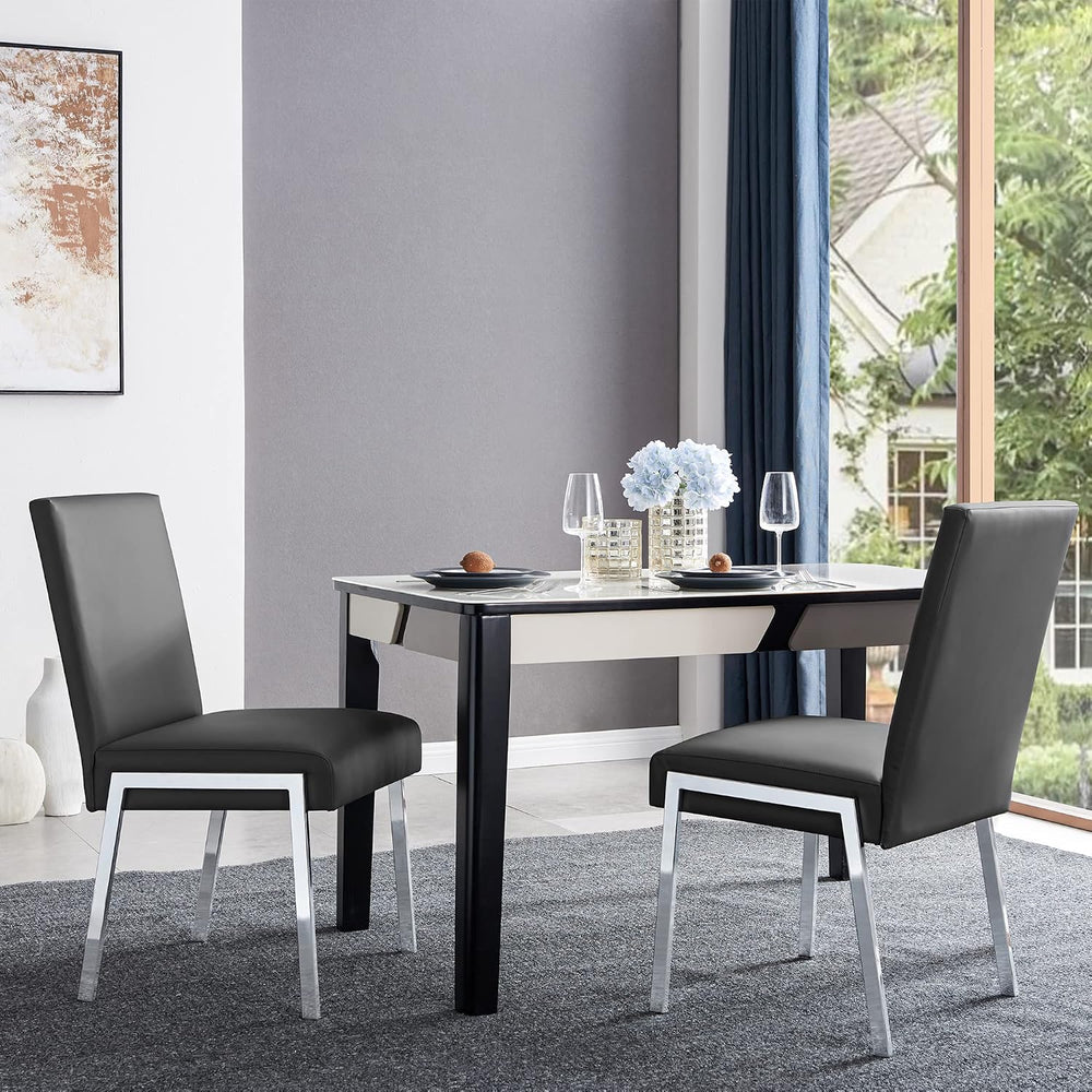 Modern Dining Chair Set of 2, Comfortable Dining Chair with Thick Cushions | ...