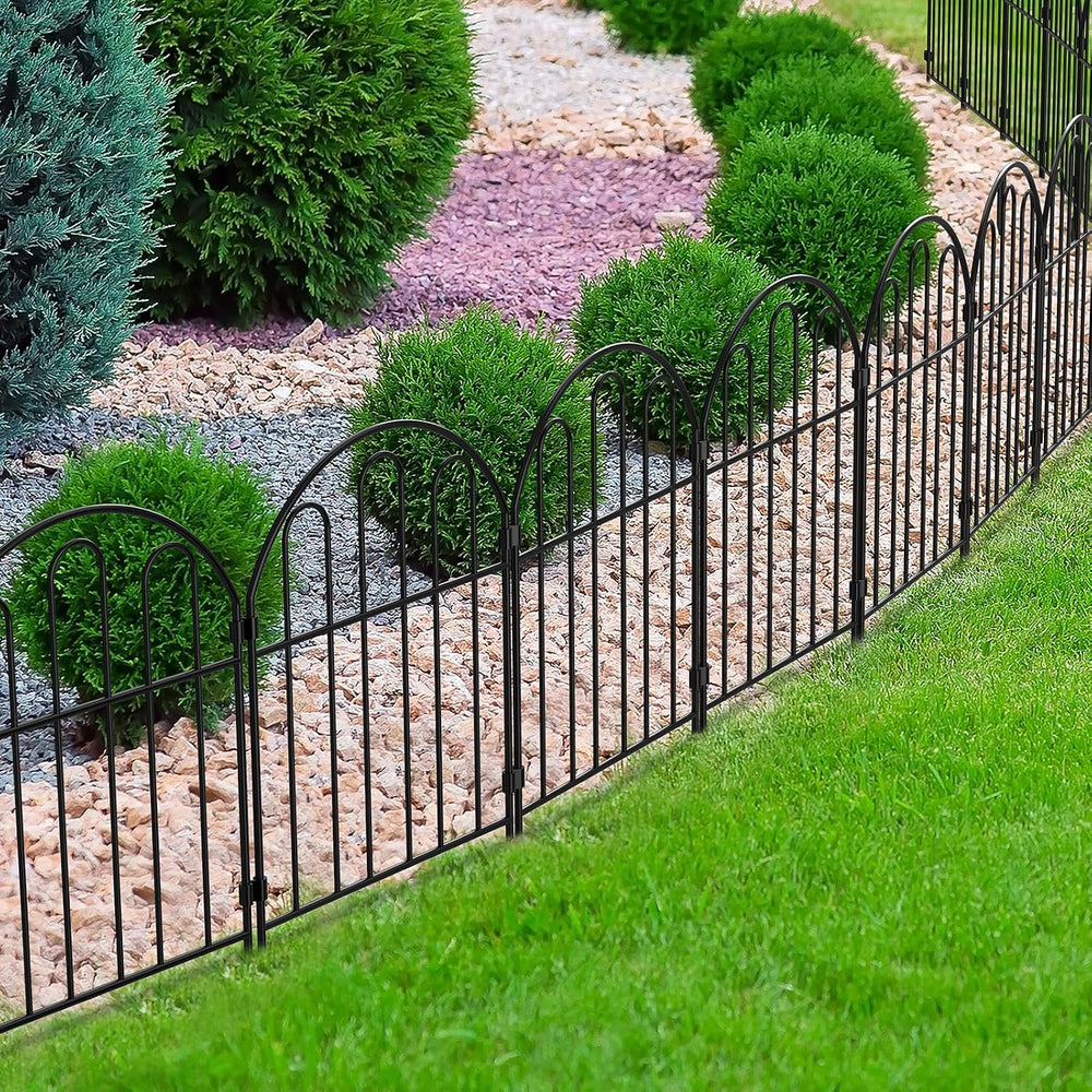 OUSHENG 25 Pack Decorative Garden Fence, Total 27ft(L) x 22in(H) Animal Barri...