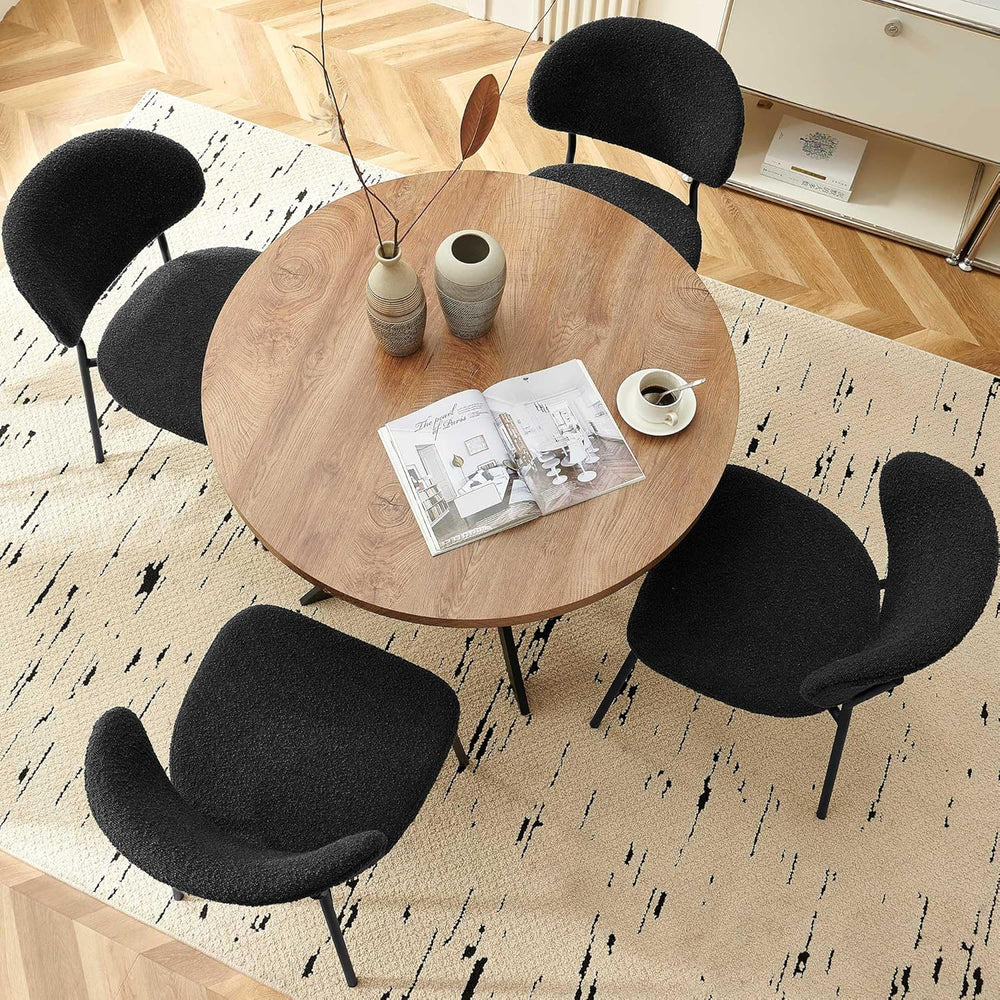 Homedot Kitchen Dining Table Set for 4, Modern Compact Round Dining Breakfast...