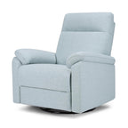 Davinci Suzy Swivel Recliner in Heathered Blue, GREENGUARD Gold & CertiPUR-US® Certified