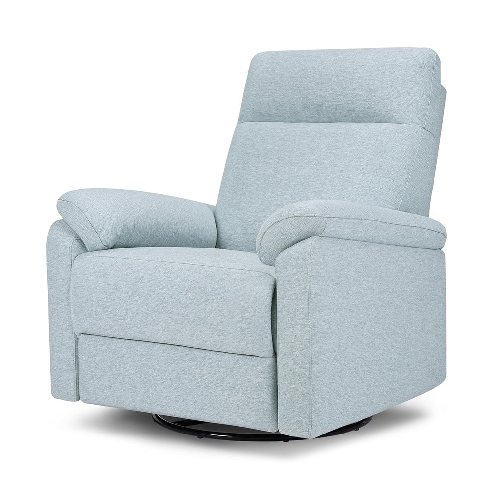 Davinci Suzy Electronic Swivel Recliner with USB Port in Heathered Blue, GREE...