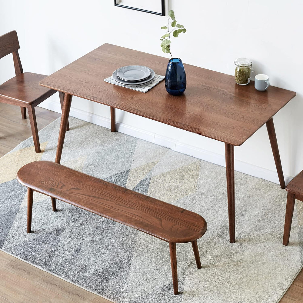 100% Solid Oak Wood Dining Bench,Wooden Bench Indoor for Entryway | Bench Ind...