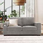 Hanherry 70" Loveseat Sofa for Living Room, Modern Comfy Couch with Medium Firm Seat Cushion, Removable Cover,Wide Armrest,USB/Type-C Port,Chenille Fabric Couches for Small Space,Apartment,Bedroom