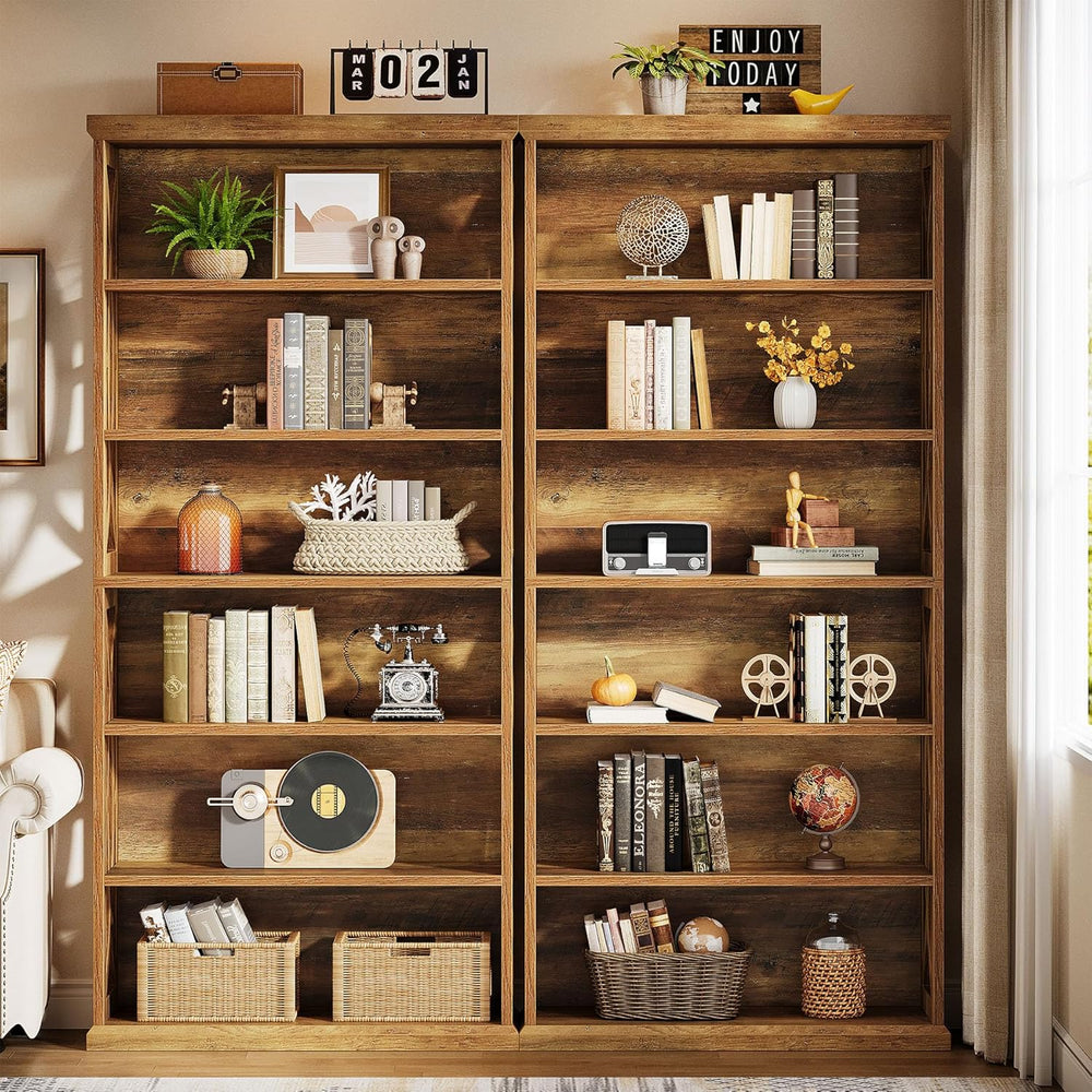 Tribesigns 6-Tier Bookshelf, 71 Inches Tall Freestanding Bookcase, Large Indu...
