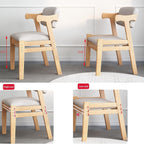 Kids Study Chair Rubber Wood Height Adjustable Dining/Office/Leisure Chair（Nature）