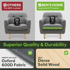 BEN'SHOME® Recliner Cushion Support for fix Sagging Seats - Heavy Duty Solid .5" Wood Chair Support Board | Adjustable 20"-23" x 19.7" Under Cushion Insert | Non-Slip Furniture Saver | 400 LB Capacity