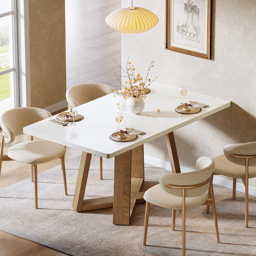 Tribesigns 47-Inch Dining Table for 4 People, Modern Kitchen Table with Woode...