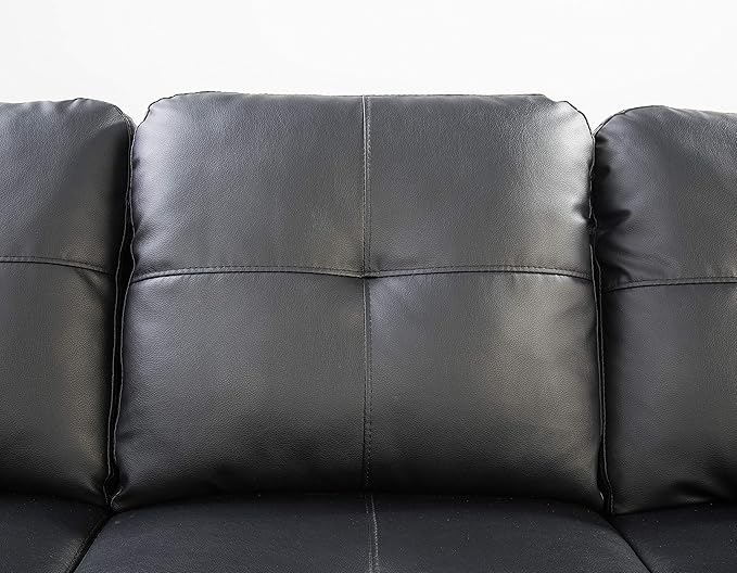 Evan Sectional Sofa or Couch with Ottoman for Living Room, Apartment, Bedroom, Office