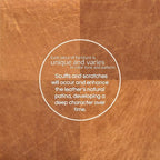 POLY & BARK Turin Ottoman in Full-Grain Pure-Aniline Dyed Italian Tanned Leather in Cognac Tan