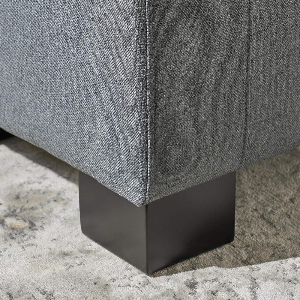 Christopher Knight Home Guernsey Fabric Storage Ottoman, Charcoal 20x50.25x16...