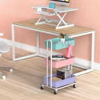 Simple Houseware 3-Tier Heavy Duty Metal Utility Rolling Cart, Multicolor