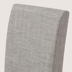 CHUN YI Upholstered Dining Chairs Set of 8, Fabric Dining Room Chairs with Solid Wood Legs, Modern Parson Chairs for Kitchen, Restaurant, Hotel, Light Gray
