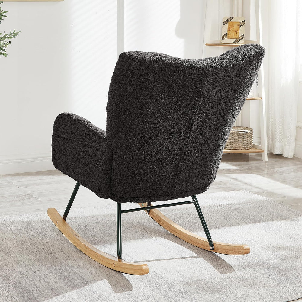 Adulto Bedroom Rocking Chair Indoor Outdoor Teddy Fabric Upholstered G,A3 | E...