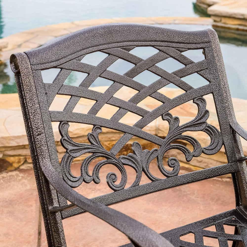 Christopher Knight Home Sarasota Outdoor Cast Aluminum Outdoor Chairs, 2-Pcs ...