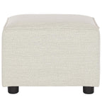 Evolur Holland Upholstered Ottoman in Thunder, Foot Rest Stool for Nursing Moms, Tool-Free Assembly, Made for Every Décor