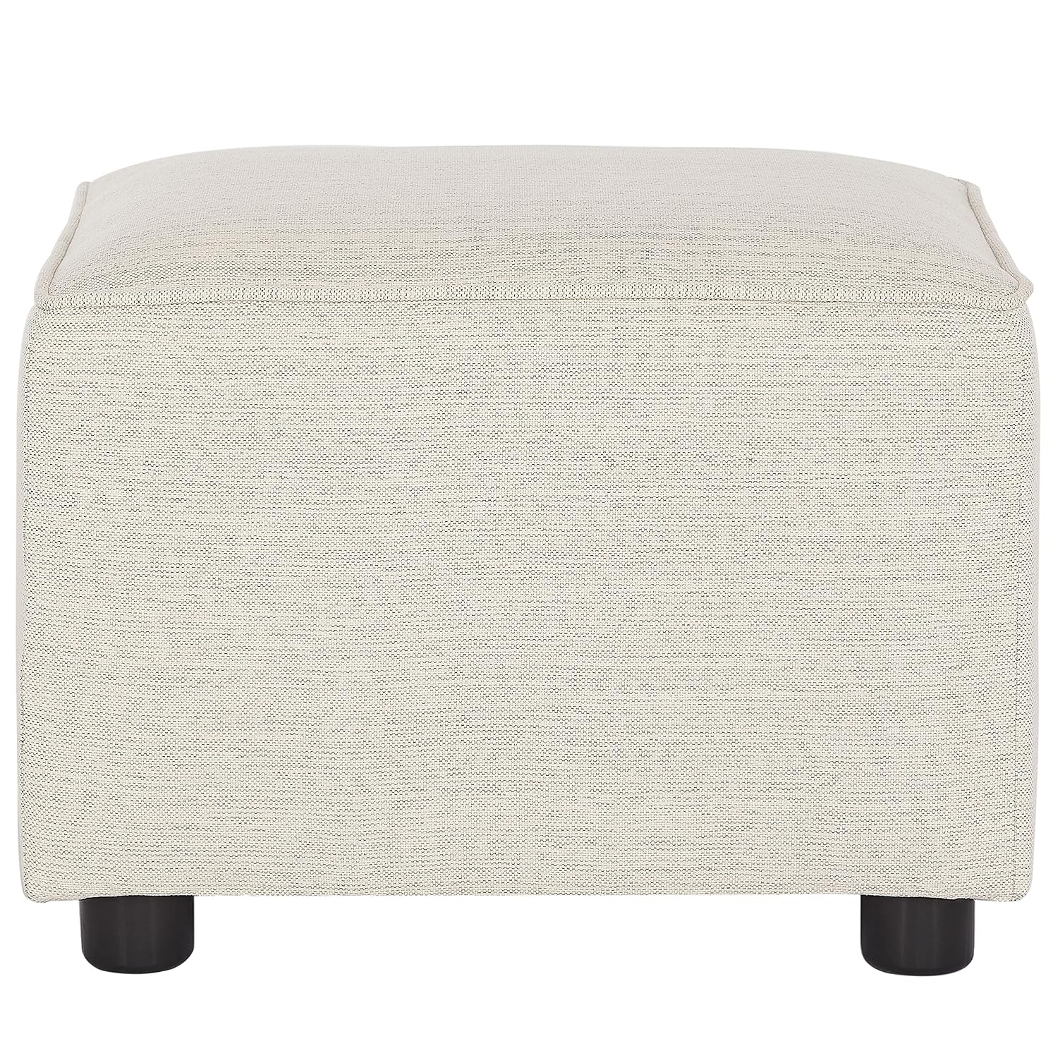 Evolur Holland Upholstered Ottoman in Thunder, Foot Rest Stool for Nursing Moms, Tool-Free Assembly, Made for Every Décor