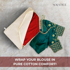 SOLSTICE 3 Pack Cotton Canvas Blouse Organizer for Wardrobe, 38 x 25 x 17 cm