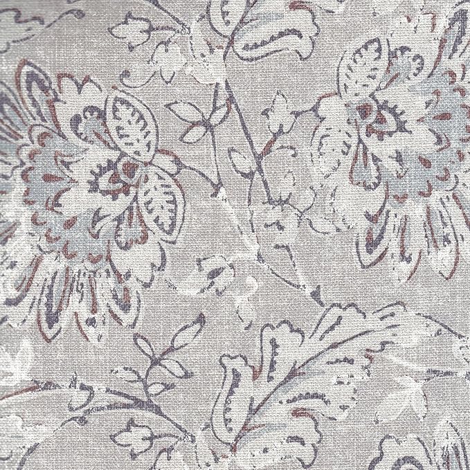 HomePop Classic Parsons Dining Chair -Gray Linen Artistic Floral Print (Set of 2)