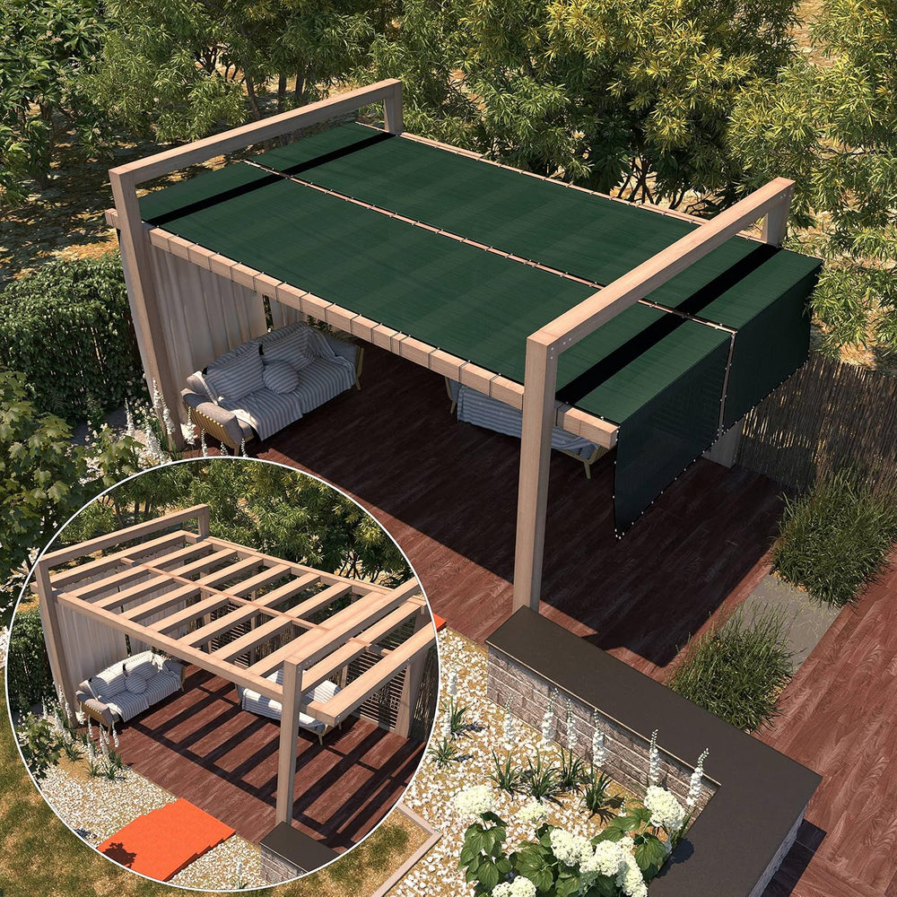 Amgo 6' x 24' Fence Privacy Screen, Heavy Duty Mesh Outdoor & Bac...