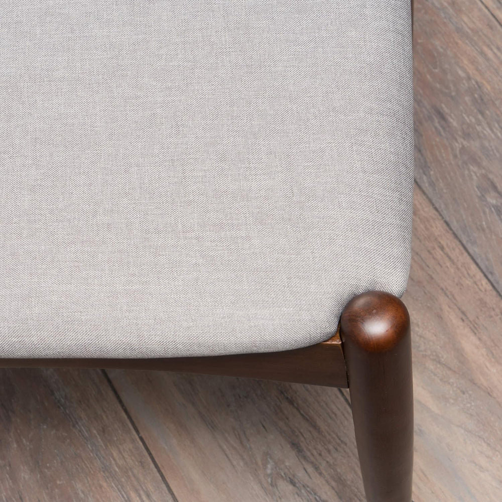 Christopher Knight Home Francie Fabric with Walnut Finish Dining Chairs, 2-Pc...