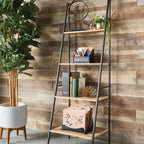ClosetMaid 1312 4-Tier Wood Ladder Shelf Bookcase, Natural
