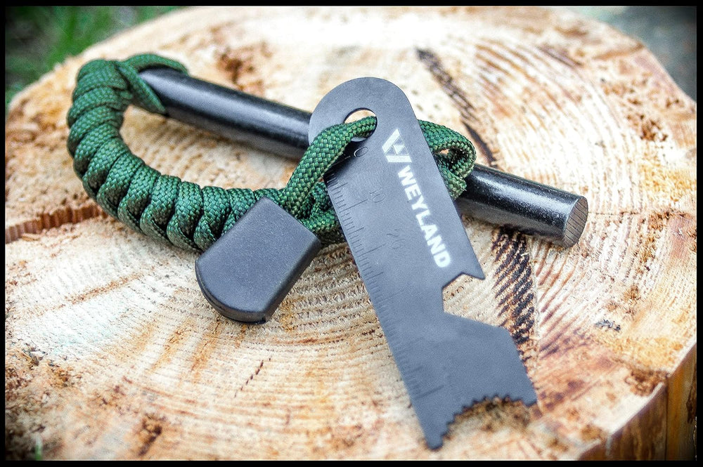 Bushcraft Fire Starting Kit - Ferro Rod & Magnesium Fire Starter