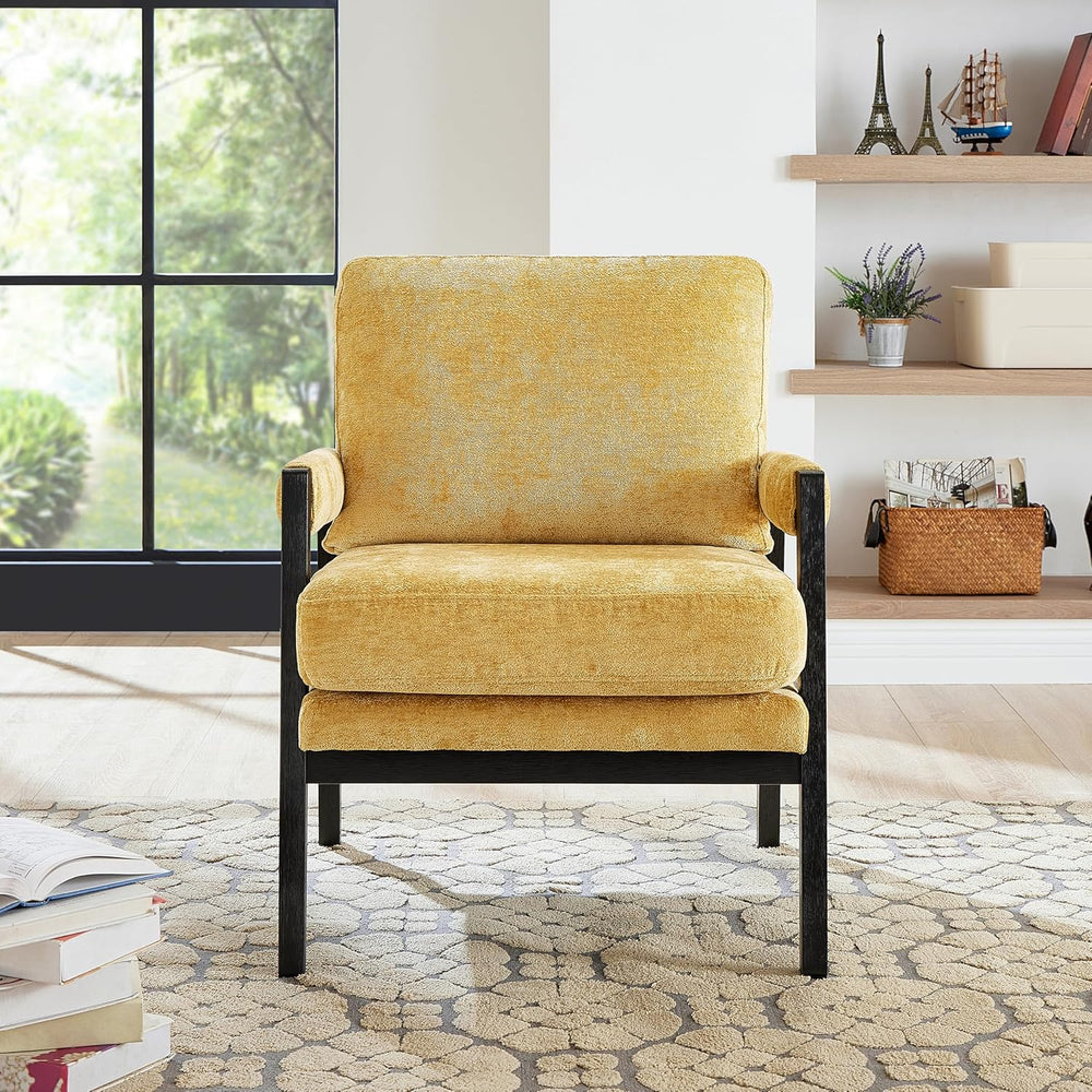 Roundhill Furniture Kelly Mid-Century Modern Chenille Upholstered Accent Armc...