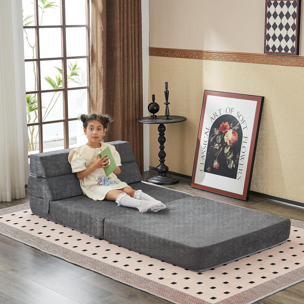 jela Foldable Sofa Bed Large Soft Foam Convertible Sleeper Chair Luxury Miss ...