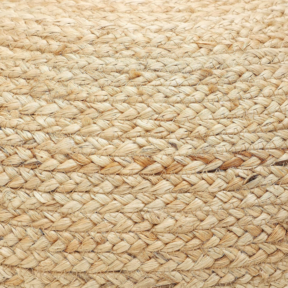 · REDEARTH · Jute Pouf Ottoman - Circular Boho Foot Stool - Jute Natural | Ju...