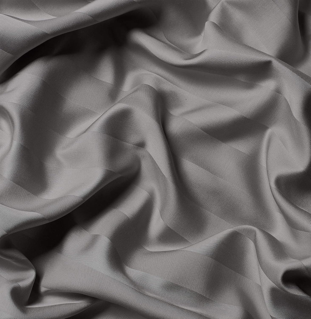 King Pillowcases by Pure Bamboo, Genuine 100% Organic Viscose Derived from Bamboo, Luxuriously Soft & Cooling, Double Stitching, Envelope Closure (2 King Pillowcases, Jacquard Stone)