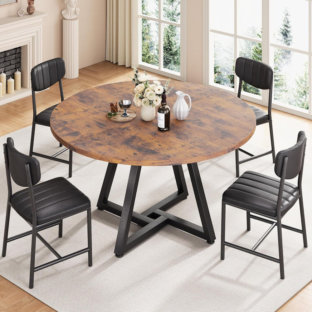Jocoevol 51“ Round Kitchen Dining Room Table for 6-8, Circle Dining Dinner Ta...