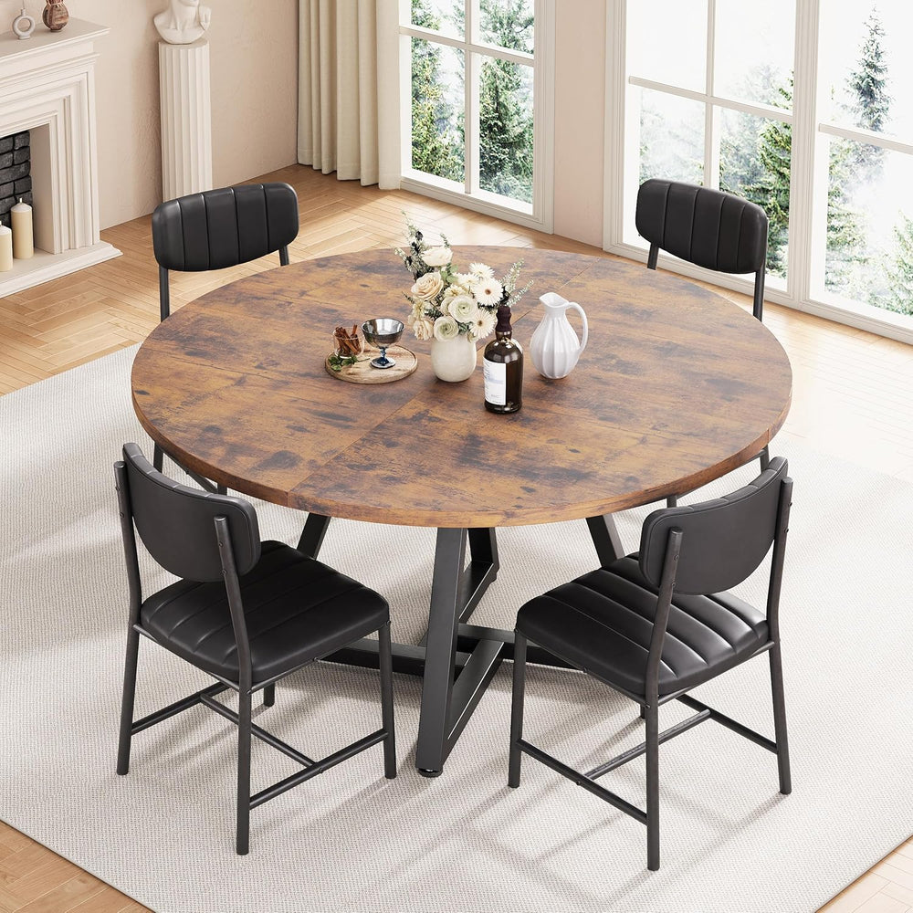 Jocoevol 51“ Round Kitchen Dining Room Table for 6-8, Circle Dining Dinner Ta...