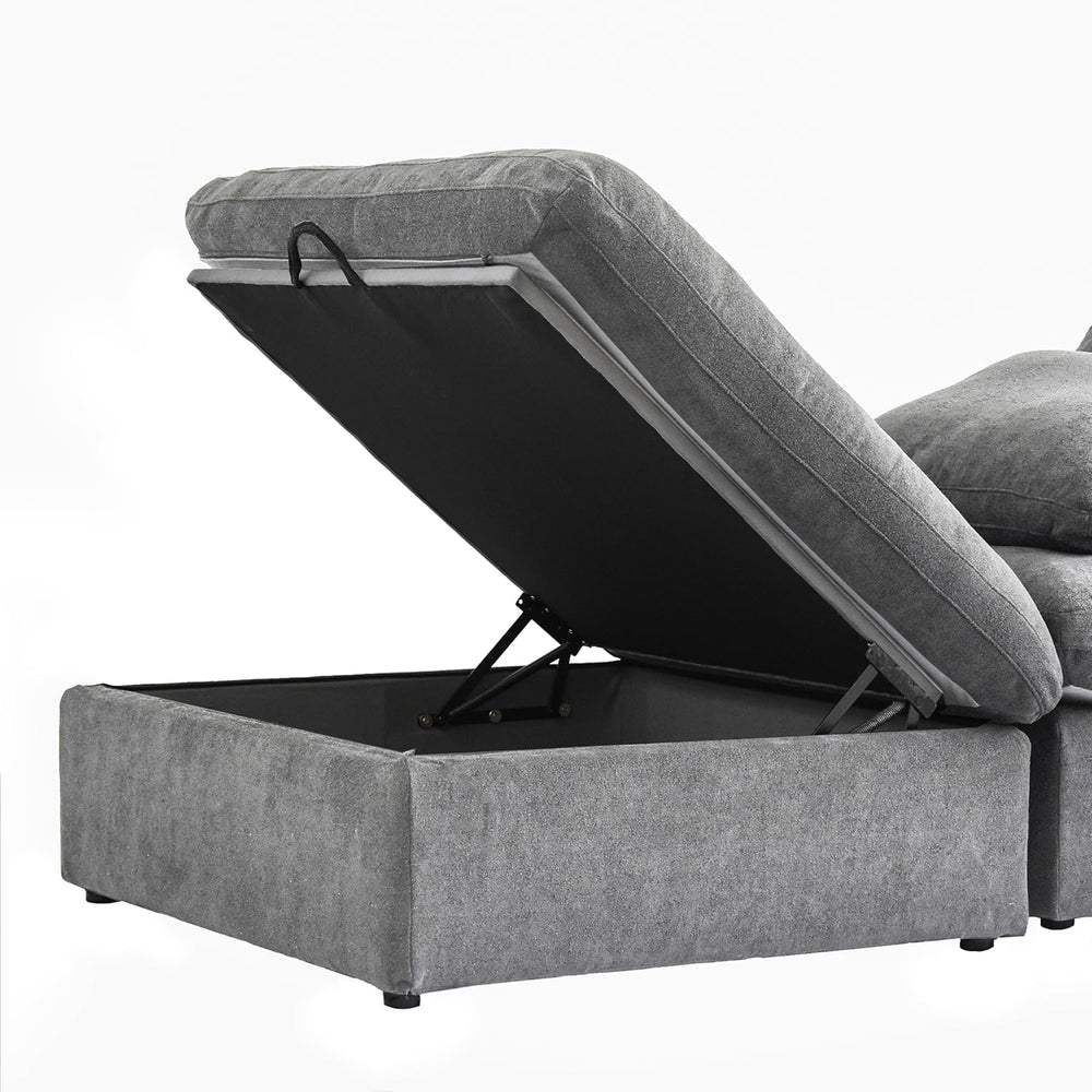 JACH L-Shaped Cloud Sectional Sofa for Living Room, Modular Convertible Sofa,...