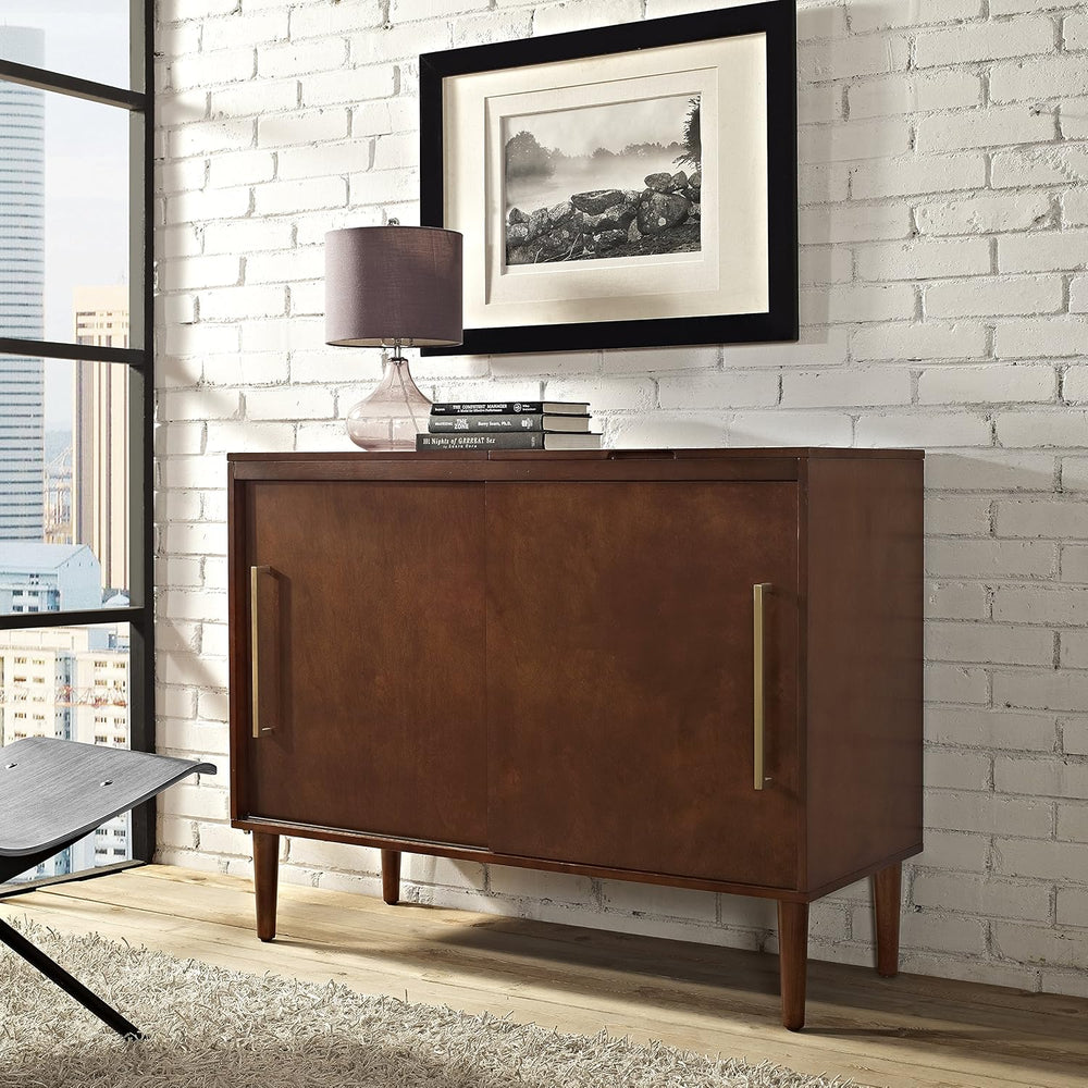 Crosley Furniture Everett Record Player Stand, Vinyl Storage
