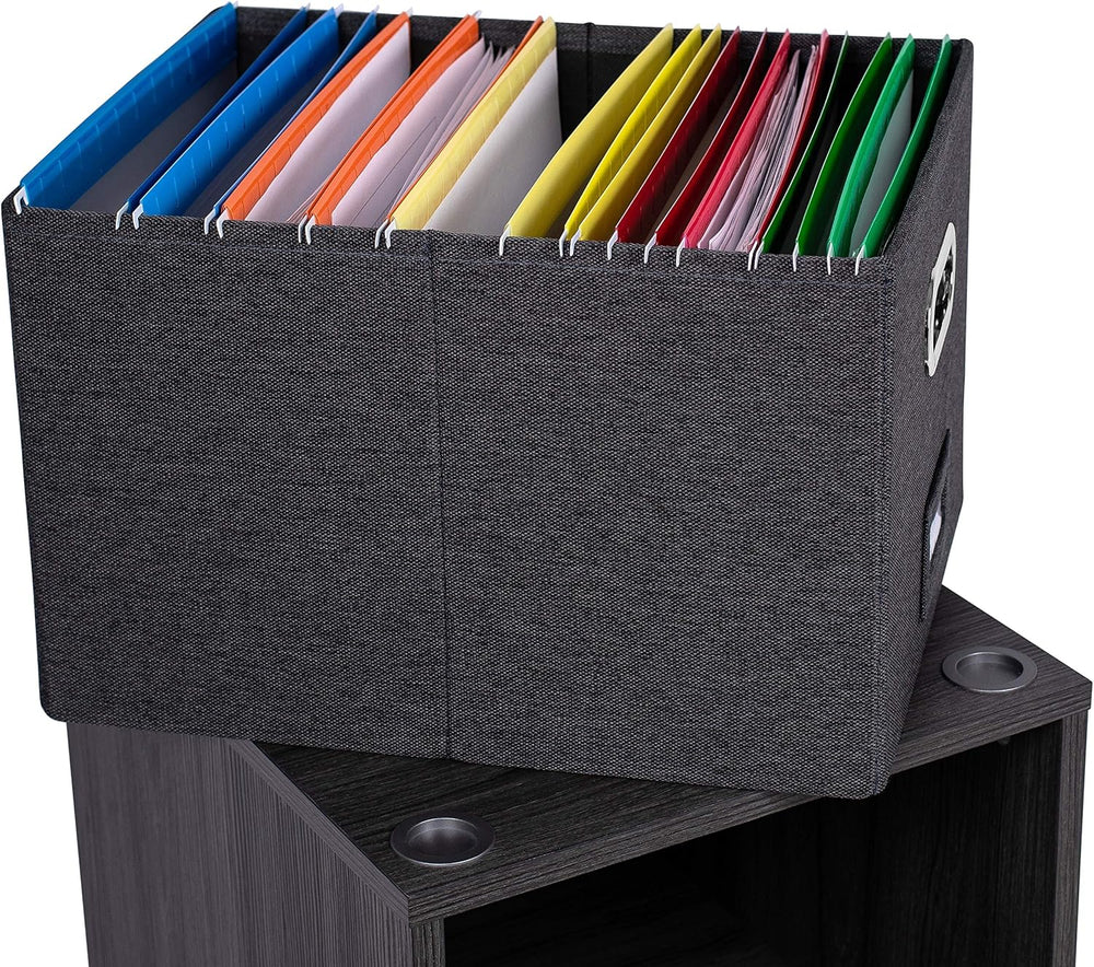 BIRDROCK HOME Rolling File Cabinet – Decorative Storage Shelf w/Removable Bin...